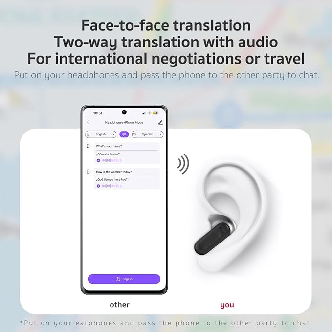 Example productHTC NE20 Translation Bluetooth Earbuds with LED Touchscree in-Ear Earphones for Sports HD Stereo Sound Waterproof