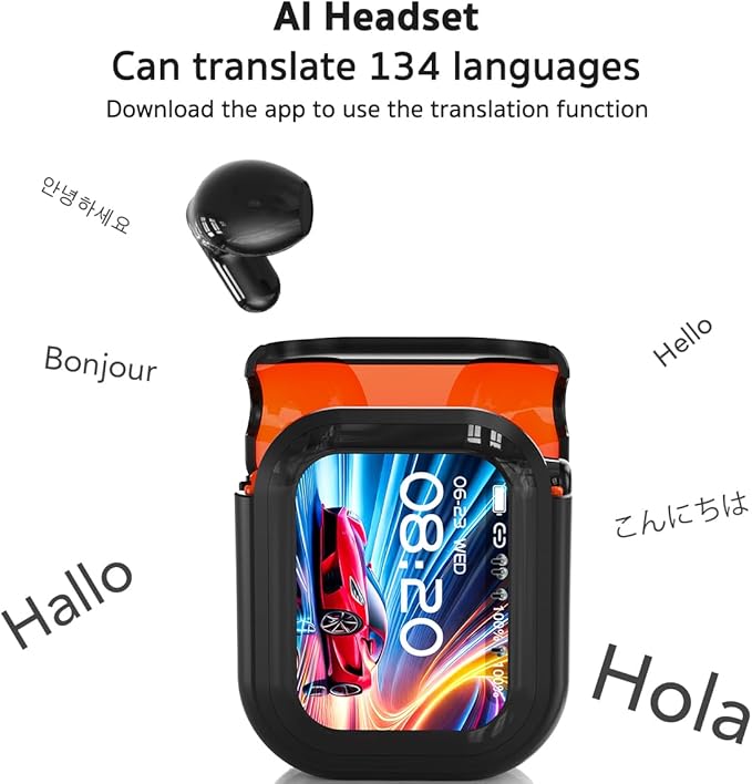 Example productHTC NE20 Translation Bluetooth Earbuds with LED Touchscree in-Ear Earphones for Sports HD Stereo Sound Waterproof